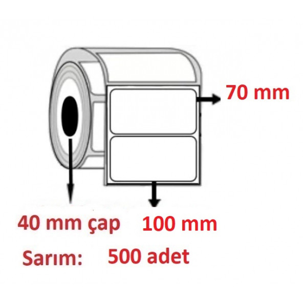 70x100 ECO TERMAL ETİKET ( 500 lü ) ürün görseli 1