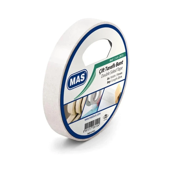 Mas 2612 Çift Taraflı Bant 19 Mm x 25 M ürün görseli 1