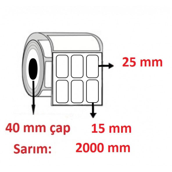 25x15 3lü ECO TERMAL ETİKET ( 2000 li ) ürün görseli 1