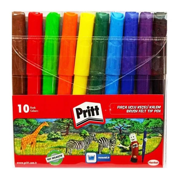 Pritt Fırça Uçlu Keçeli Kalem 10 Renk ürün görseli 1