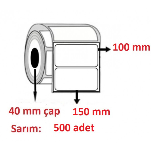 150x100 ECO TERMAL ETİKET ( 500 lü ) ürün görseli 1