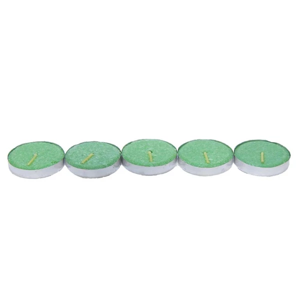 KSmart Tea Lights Yeşil Mum 5 Adet - Resim 2