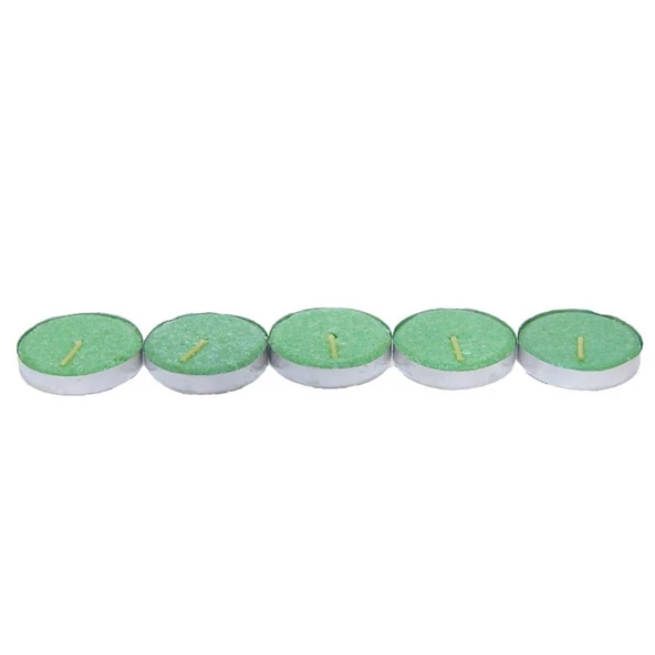 KSmart Tea Lights Yeşil Mum 5 Adet - Resim 4