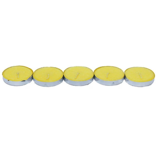 Ksmart Tea Lights Sarı Mum 5 Adet - Resim 3
