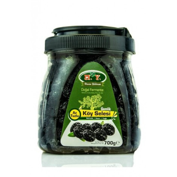 H.Y. Zeytin Gemlik Az tuzlu Sofralık Köy Selesi Doğal Fermente (321-350) (Pet)(700 gr.) ürün görseli 1