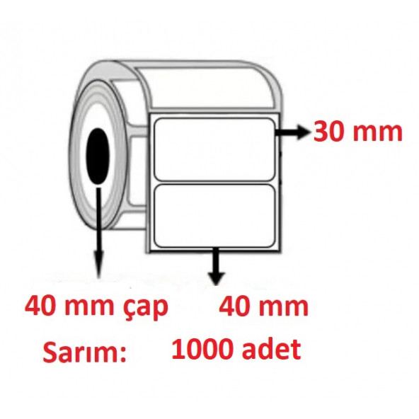 30X40 KUŞE ETİKET ( 1000 li ) ürün görseli 1