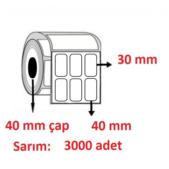 30X40 KUŞE ETİKET 3LÜ ( 3000 li ) ürün görseli 1