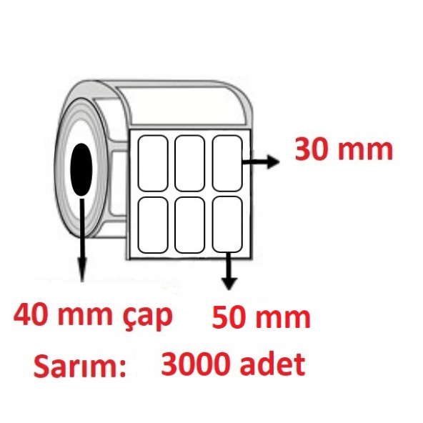30X50 KUŞE ETİKET 3LÜ ( 3000 li ) ürün görseli 1