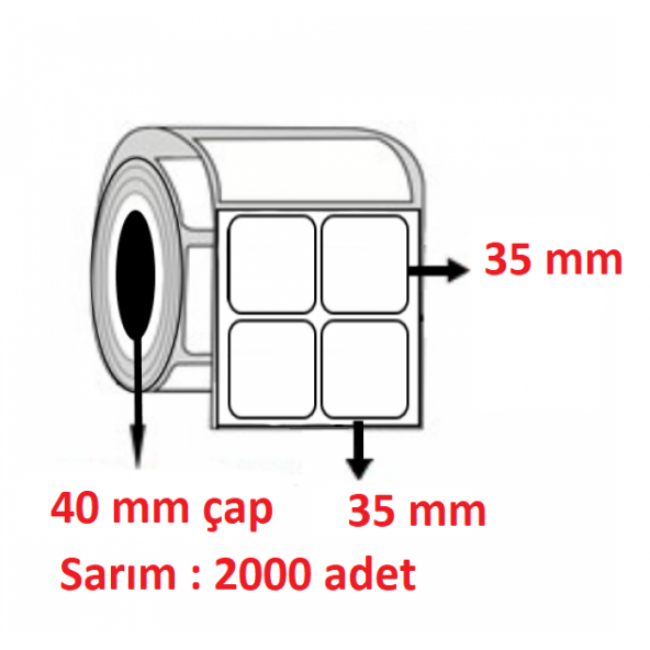 35X35 KUŞE ETİKET 2Lİ ( 2000 li ) ürün görseli 1