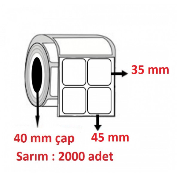 40X35 KUŞE ETİKET 2Lİ ( 2000 li ) ürün görseli 1