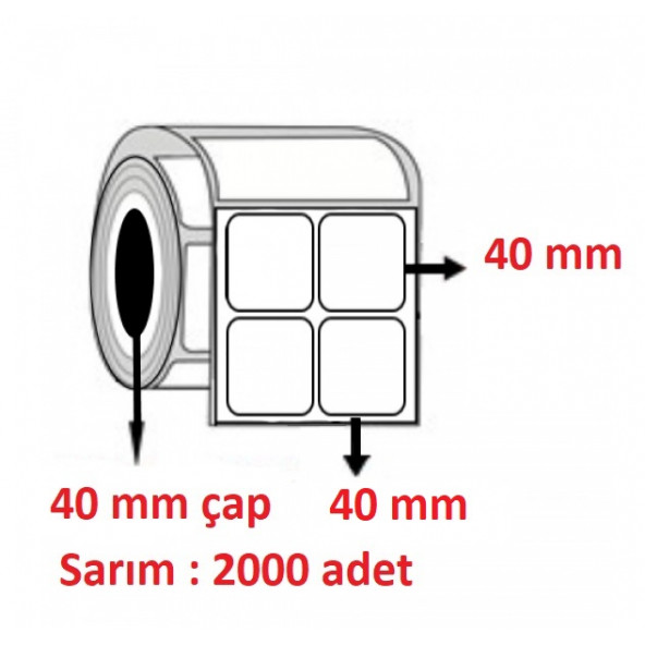 40X40 KUŞE ETİKET 2Lİ ( 2000 li ) ürün görseli 1