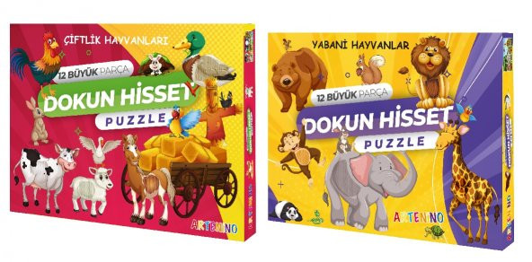 PTTAVM: Dokun Hisset Puzzle Seti - Çiftlik ve Yabani Hayvanlar