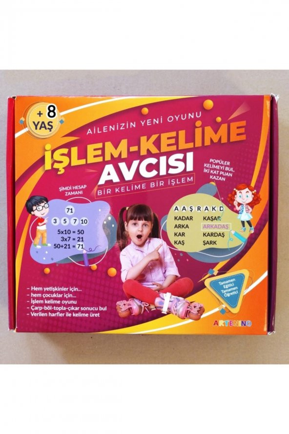Işlem Kelime Avcısı Kutu Oyunu 4 Adet Yazı Tahtası Ve 88 Işlem Kelime Kartı ürün görseli 1