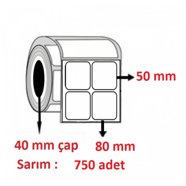 50X80 KUŞE ETİKET 2 Lİ ( 750 li ) ürün görseli 1