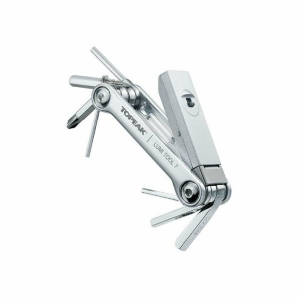 Topeak LumiTool 7 Bisiklet Alyan Anahtar Takımı Gümüş TT2549 ürün görseli 1