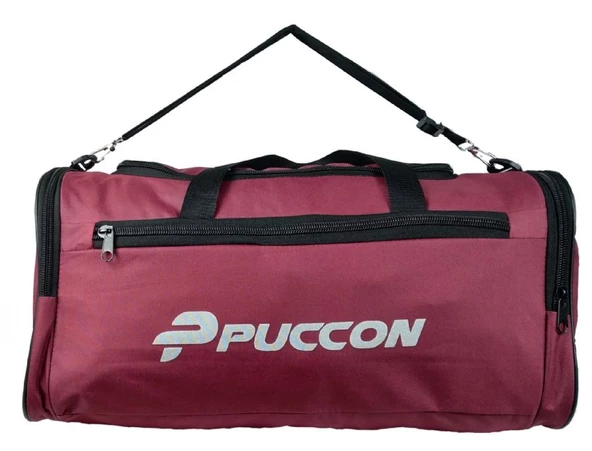 Puccon Kadın Erkek Bordo Tatil Seyahat Spor Çantası - El ve Omuz Askılı Çanta ürün görseli 1