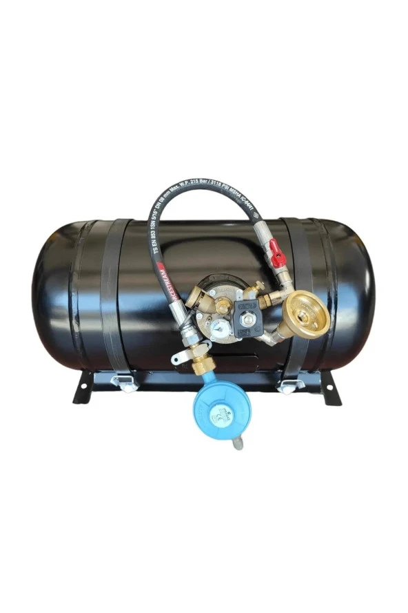 Karavan Lpg Tankı Yatay 22 Litre Kullanıma Hazır Set ürün görseli 1
