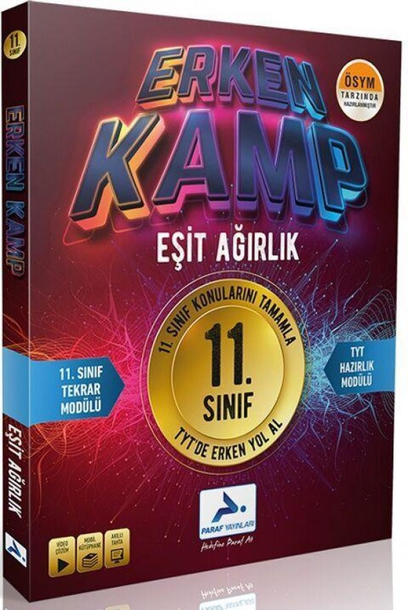 11. Sınıf Eşit Ağırlık Erken Kamp Tekrar Modülü Paraf Yayınları ürün görseli 1