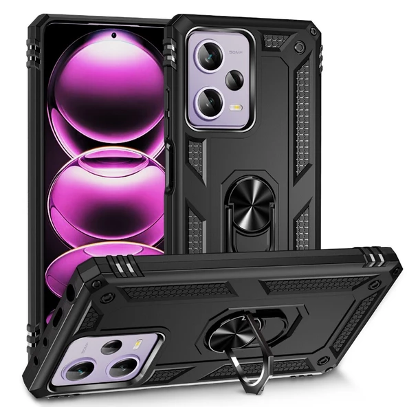 Gpack Xiaomi Poco X5 5G Kılıf Vega Tank Koruma Standlı Yüzüklü Mıknatıslı ürün görseli 1