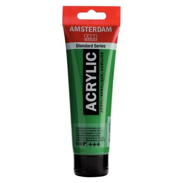 Amsterdam Akrilik Boya 120ml Tüp PERMANENT GREEN LIGHT 618 ürün görseli 1