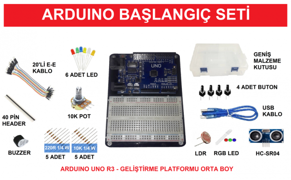 Arduino Başlangıç Kodlama Seti - AS001 - Resim 2
