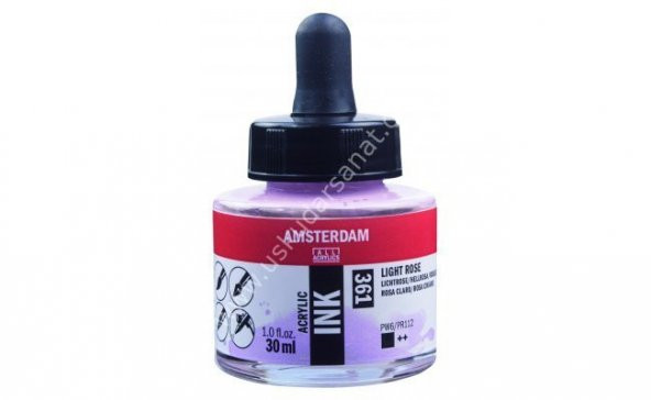 Amsterdam Sıvı Akrilik Mürekkep 30ml 361 Light Rose ürün görseli 1