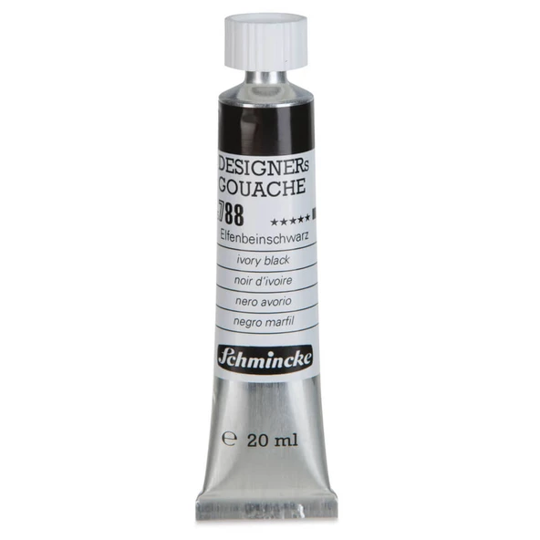 Schmincke HKS Designers Guaj Boya 20 ml Ivory Black 788 ürün görseli 1
