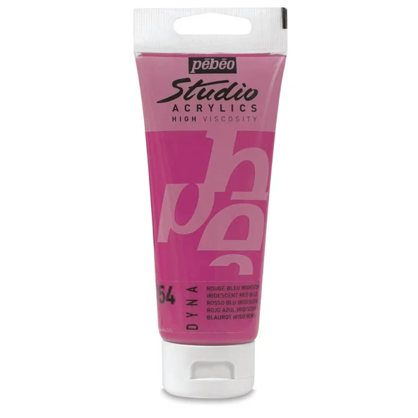 Pebeo Studio Yüksek Viskoziteli Metalik Akrilik Boya 100 ml Iridescent Red Blue 354 ürün görseli 1