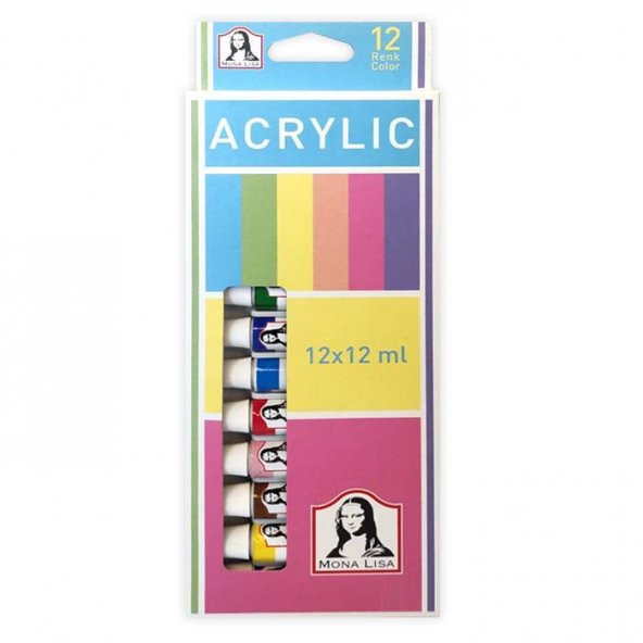 Südor Monalisa Akrilik Boya 12x12ml  set 12 li ürün görseli 1