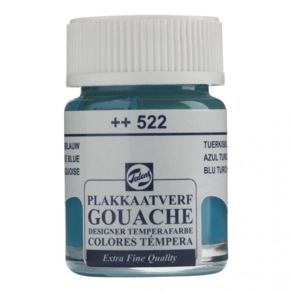 Talens Guaj Boya Cam Şişe 16ml 522 Turquoise Blue ürün görseli 1