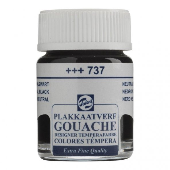 Talens Guaj Boya Cam Şişe 16ml 737 Neutral Black ürün görseli 1
