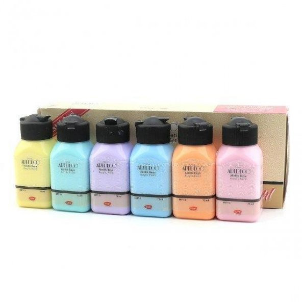 Artdeco Akrilik Boya Seti - 6x75ml Pastel Renkler ürün görseli 1