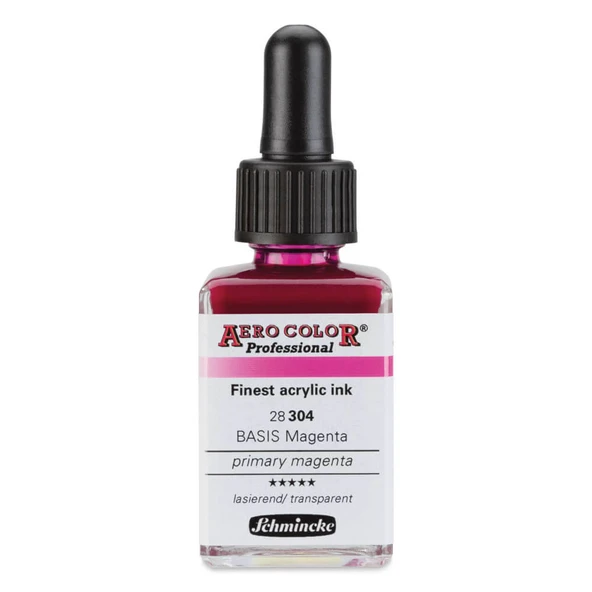 Schmincke Aero Color Profesyonel Akrilik Mürekkep 28 ml Primary Magenta 304 ürün görseli 1