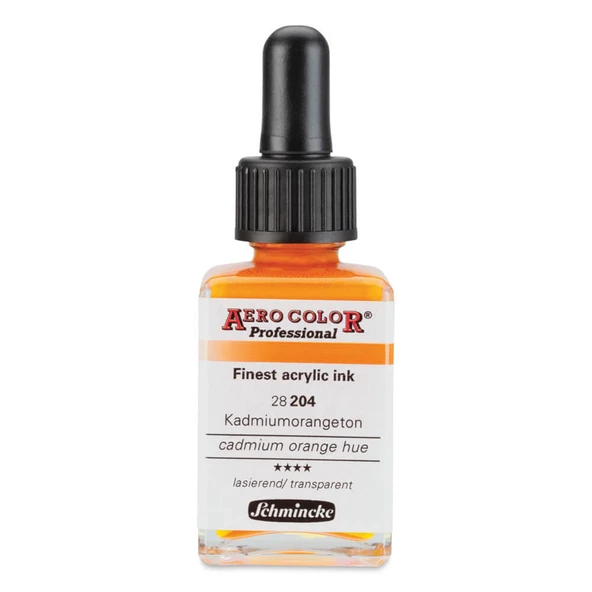 Schmincke Aero Color Profesyonel Akrilik Mürekkep 28 ml Cadmium Orange Hue 204 ürün görseli 1
