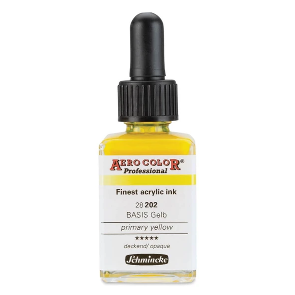 Schmincke Aero Color Profesyonel Akrilik Mürekkep 28 ml Primary Yellow 202 ürün görseli 1