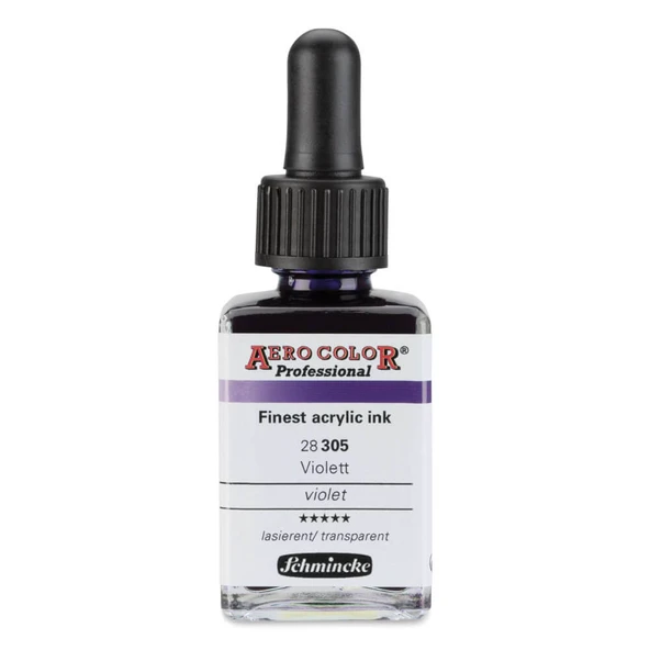 Schmincke Aero Color Profesyonel Akrilik Mürekkep 28 ml Violet 305 ürün görseli 1