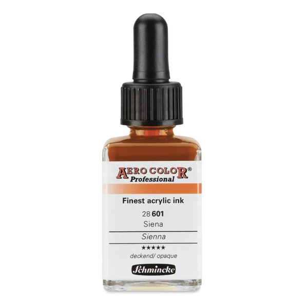 Schmincke Aero Color Profesyonel Akrilik Mürekkep 28 ml Sienna 601 ürün görseli 1