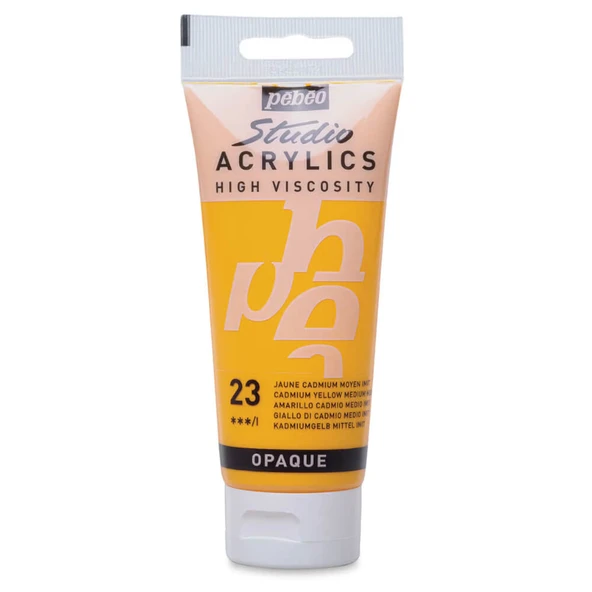 Pebeo Studio Yüksek Viskoziteli Akrilik Boya 100 ml Medium Cadmium Yellow Hue 23 ürün görseli 1
