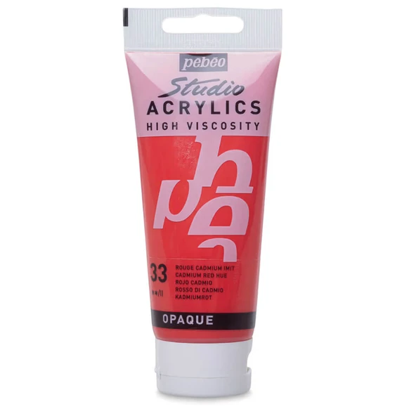 Pebeo Studio Yüksek Viskoziteli Akrilik Boya 100 ml Cadmium Red Hue 33 ürün görseli 1