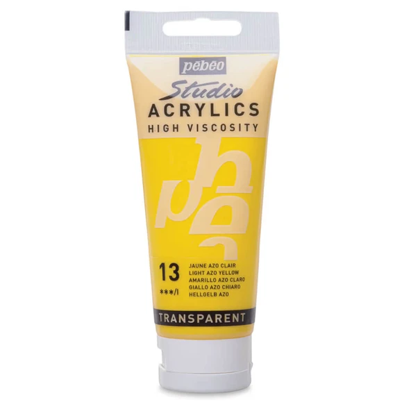 Pebeo Studio Yüksek Viskoziteli Akrilik Boya 100 ml Light Azo Yellow 13 ürün görseli 1
