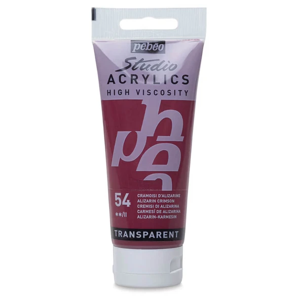 Pebeo Studio Yüksek Viskoziteli Akrilik Boya 100 ml Alizarin Crimson 54 ürün görseli 1