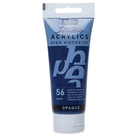 Pebeo Studio Yüksek Viskoziteli Akrilik Boya 100 ml Prussian Blue Hue 56 ürün görseli 1