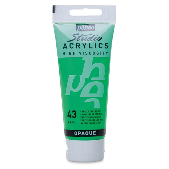 Pebeo Studio Yüksek Viskoziteli Akrilik Boya 100 ml Cadmium Green Hue 43 ürün görseli 1