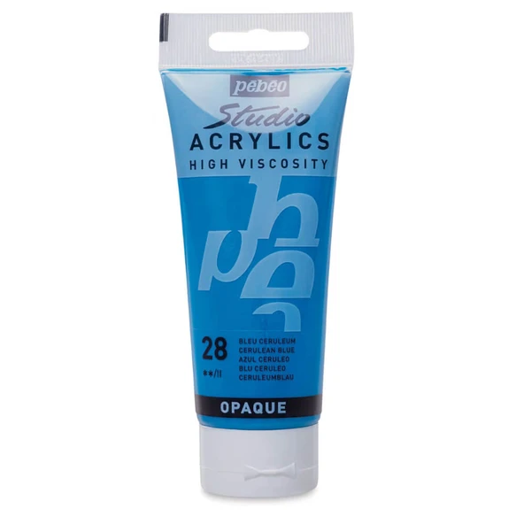 Pebeo Studio Yüksek Viskoziteli Akrilik Boya 100 ml Cerulean Blue 28 ürün görseli 1