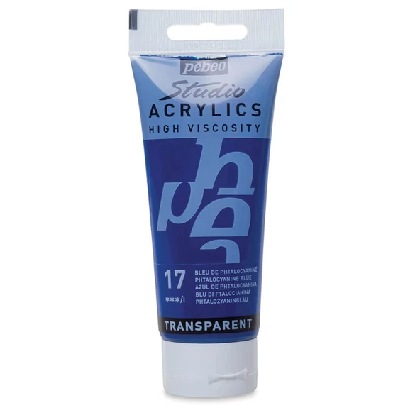 Pebeo Studio Yüksek Viskoziteli Akrilik Boya 100 ml Phthalocyanine Blue 17 ürün görseli 1