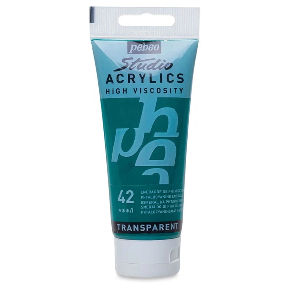 Pebeo Studio Yüksek Viskoziteli Akrilik Boya 100 ml Phthalocyanine Green 42 ürün görseli 1