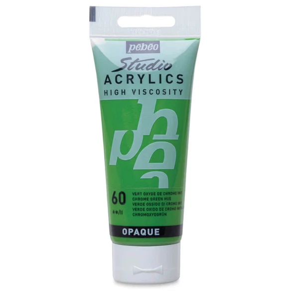 Pebeo Studio Yüksek Viskoziteli Akrilik Boya 100 ml Chrome Green Hue 60 ürün görseli 1