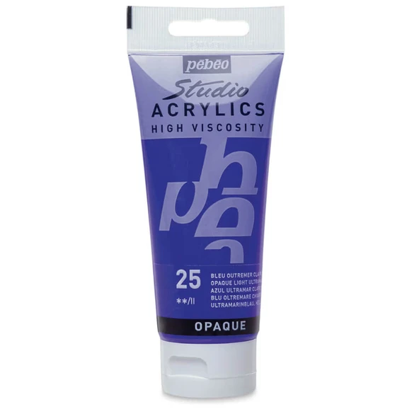 Pebeo Studio Yüksek Viskoziteli Akrilik Boya 100 ml Light Ultramarine Blue 25 ürün görseli 1