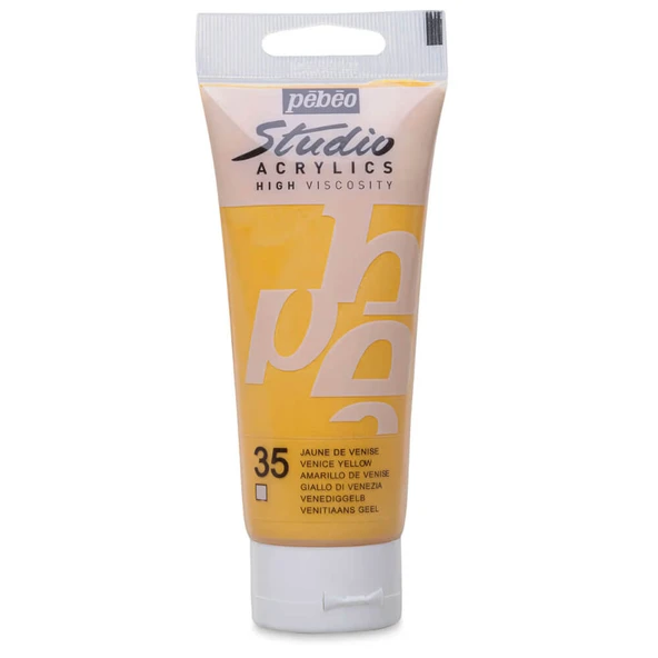 Pebeo Studio Yüksek Viskoziteli Akrilik Boya 100 ml Venice Yellow 35 ürün görseli 1
