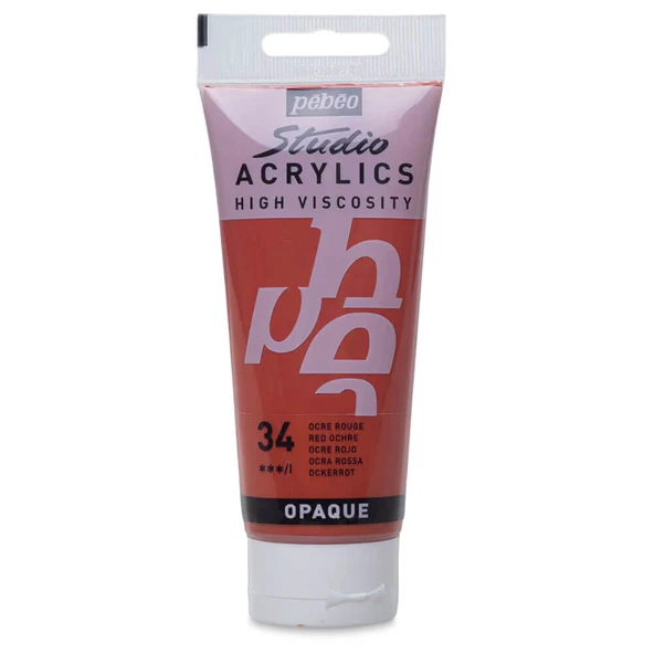 Pebeo Studio Yüksek Viskoziteli Akrilik Boya 100 ml Red Ochre 34 ürün görseli 1